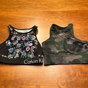 Sports bras size medium -  Calvin Klein and Nike